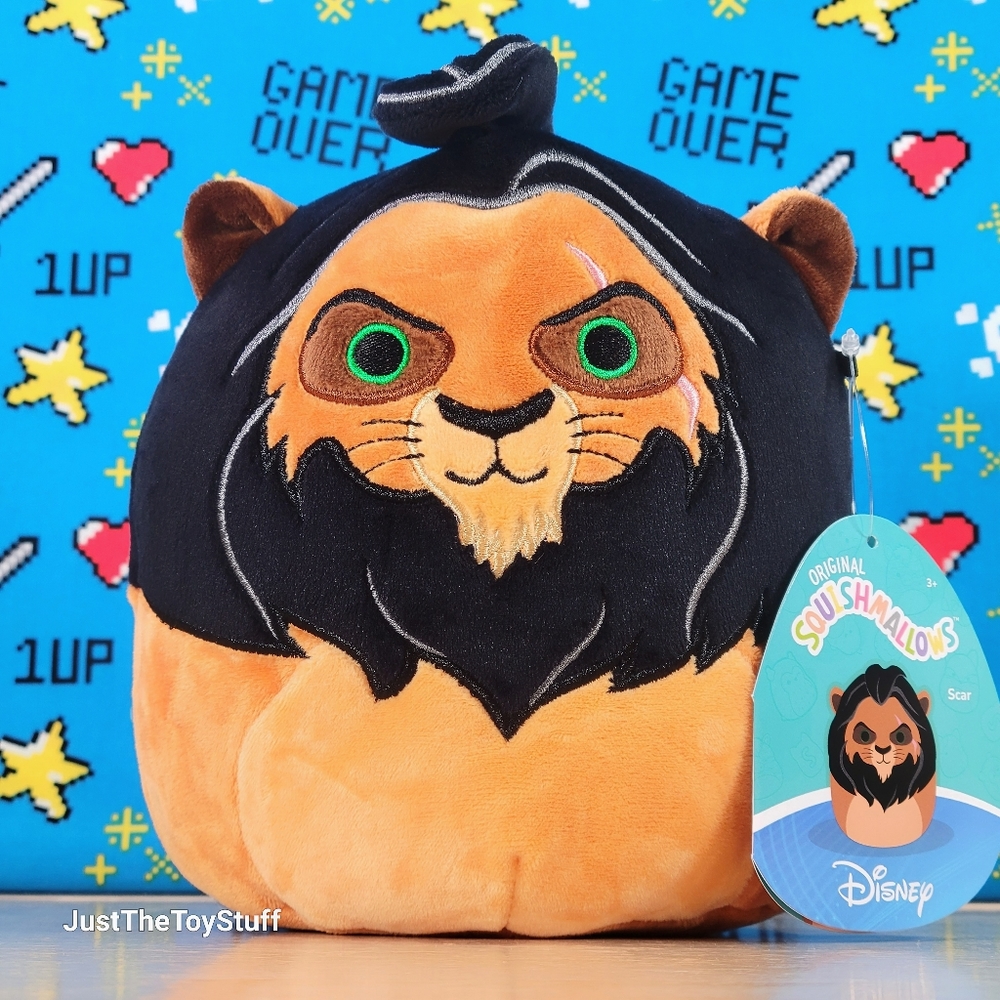 Squishmallow Lion King Scar 7" UltraSoft Stuffed Animal Disney Toy Plush NWT
